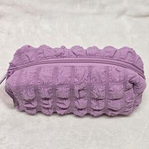 🌴3 For $15🌴 NWT Ulta Purple Textured Puffer Makeup Bag Cosmetic Pouch Lavender